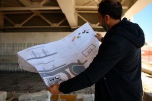 lavori fondazioni skatepark del playground sotto il ponte adriatico