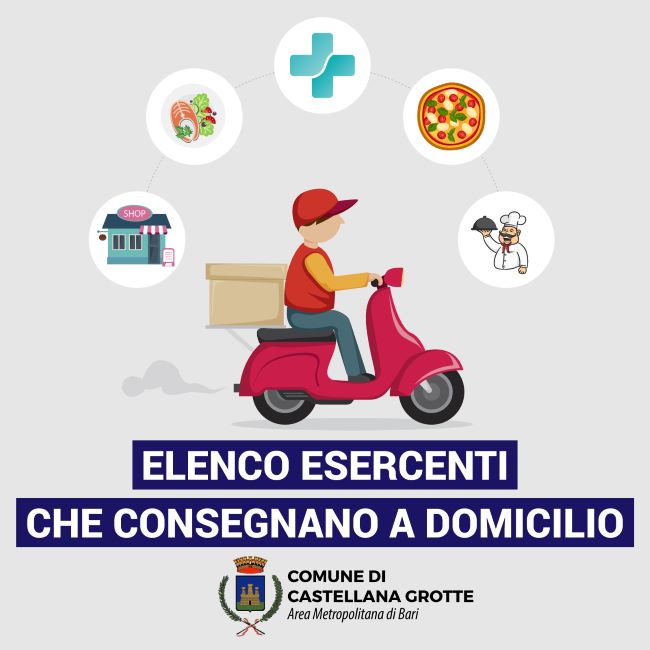 creazione elenco esercenti che consegnano a domicilio