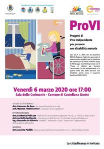 locandina incontro bando progetti vita indipendente