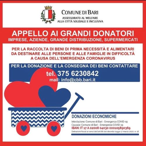 appello del comune ai grandi donatori