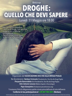 webinar dico no alla droga puglia