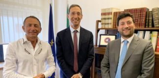 lelio miro, presidente banca di taranto, fedele moretti e francesco tacente, presidente e tesoriere ordine avvocati taranto