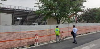 stadio 'puttilli', iniziato stamani l’abbattimento del muro di cinta