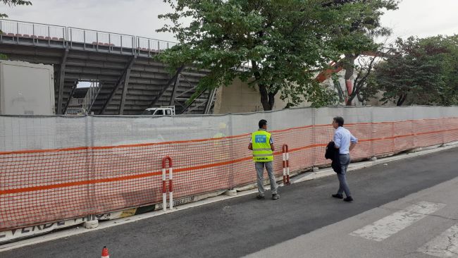 stadio 'puttilli', iniziato stamani l’abbattimento del muro di cinta