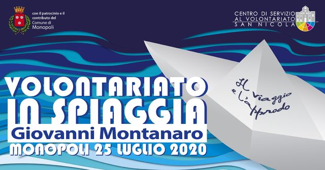 banner volontariato in spiaggia giovanni montanaro