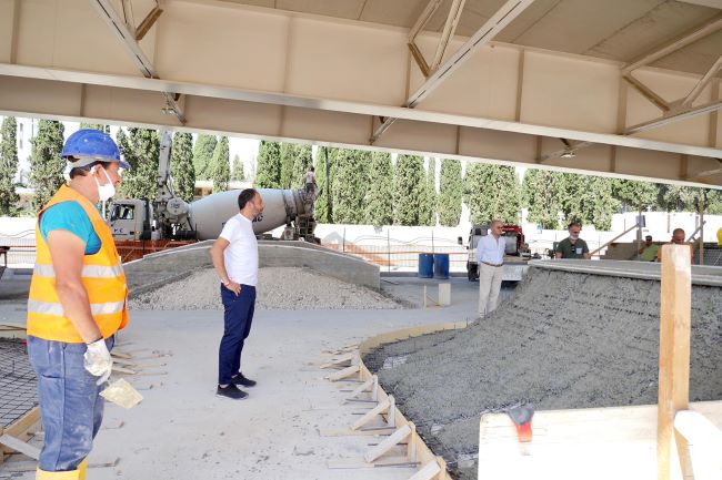 skatepark sotto il ponte adriatico - sopralluogo assessore petruzzelli