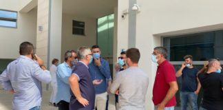 sit-in di protesta degli agricoltori a foggia