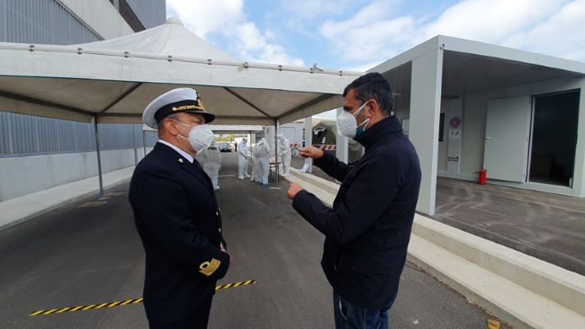 covid 19, il sindaco in fiera per verificare postazione drive through per tamponi