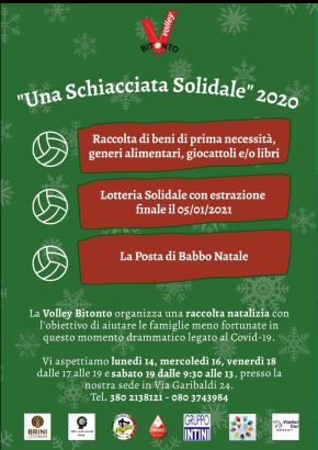 locandina una schiacciata solidale volley ball