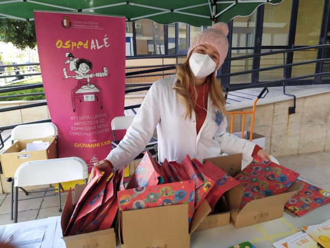 bari social christmas, da oggi giocattoli e libri ai piccoli pazienti dell’ospedale giovanni XXIII