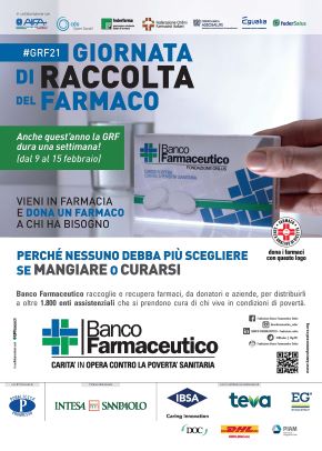 locandina giornata di raccolta del farmaco2021 banco farmaceutico