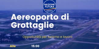 locandina nazione futura taranto aeroporto