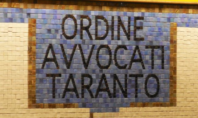 mosaico ordine avvocati taranto in aula miro - marco amatimaggio