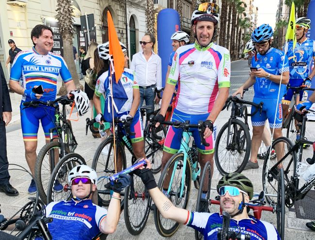 arrivo a taranto staffetta 'obiettivo tricolore'