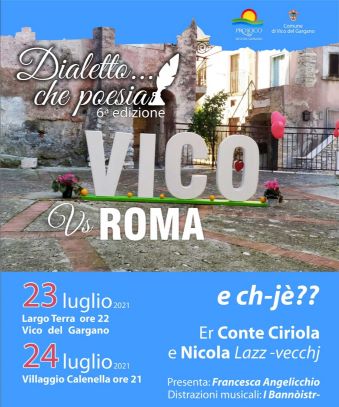 locandina vico dialetto che poesia disfida vico-roma