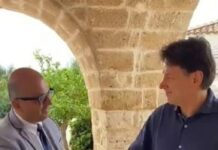 giovanni barletta, sindaco di villa castelli, incontra l'ex premier conte