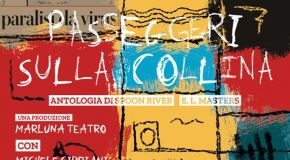 locandina passeggeri sulla colina, produzione marluna teatro