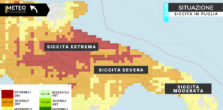 siccità, la mappa del centro meteo pugliese