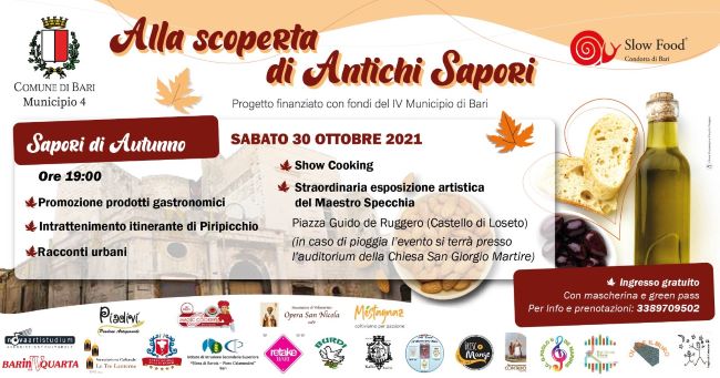 banner “alla scoperta di antichi sapori”