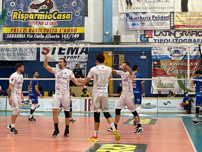 aurispa libellula sbanca sabaudia vincendo 3-1