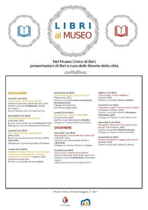 libri al museo - programma novembre-dicembre 2021