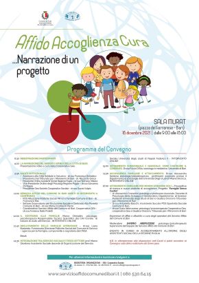 locandina convegno conclusivo del progetto affido minori dell’assessorato al welfare