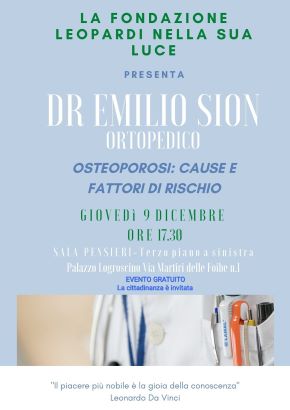 locandina incontro con dr. emilio sion