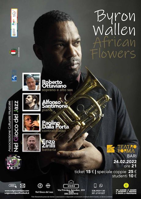 Bari, il 24 febbraio Byron Wallen in “African Flowers”