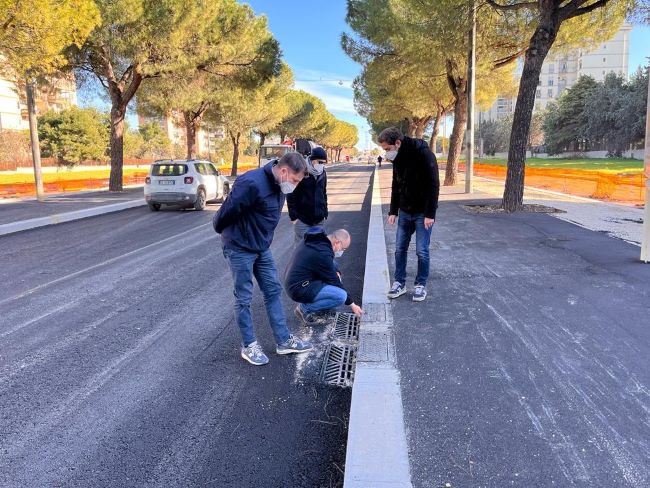 quasi al termine i lavori di riqualificazione delle corsie centrali di via caldarola