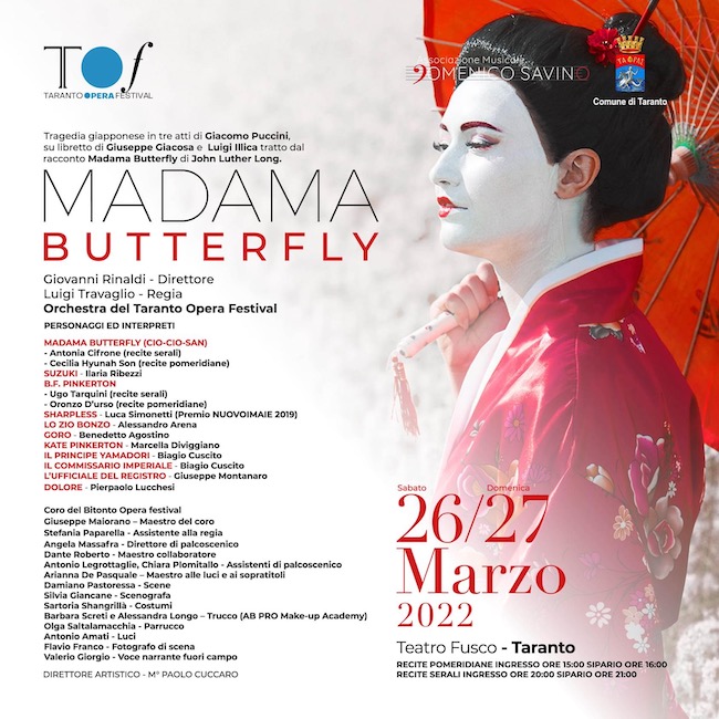 Madama Butterfly di Giacomo Puccini al Teatro Fusco di Taranto
