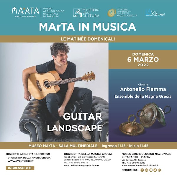 A Taranto il 6 marzo “Guitar landscape”: il concerto per chitarra acustica e archi