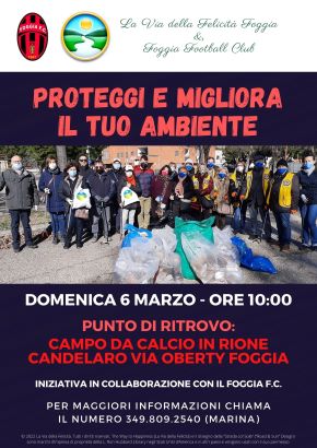 la via della felicità e il foggia fc uniti per l’ambiente