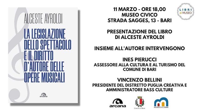 Bari, oggi nuovo appuntamento della rassegna ‘Libri al Museo’ Bari, oggi nuovo appuntamento della rassegna ‘Libri al Museo’