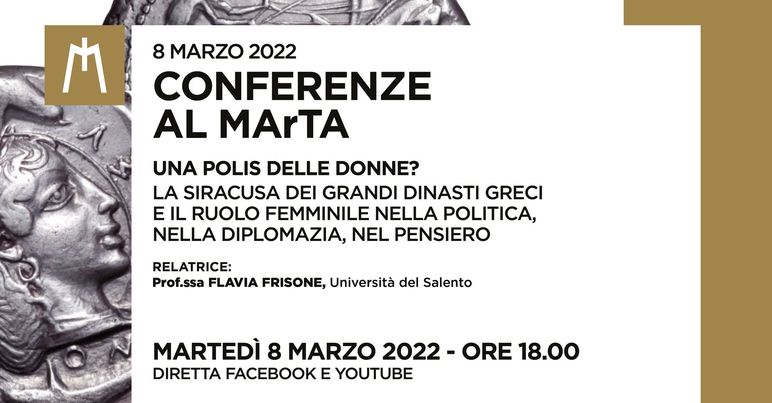 8 marzo al Museo Archeologico Nazionale di Taranto: ecco le iniziative 8 marzo al Museo Archeologico Nazionale di Taranto: ecco le iniziative
