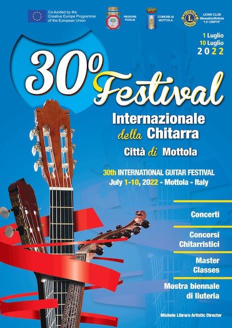 Festival Internazionale della Chitarra- Città di Mottola dal primo al 10 luglio 2022