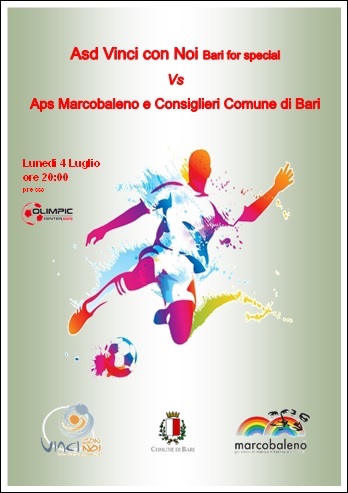 Bari, oggi partita di calcio tra Bari For Special e i consiglieri comunali