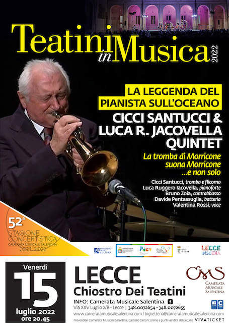 <div>Cicci Santucci & Luca R. Jacovella Quintet il 15 luglio a Lecce</div> <div>Cicci Santucci & Luca R. Jacovella Quintet il 15 luglio a Lecce</div>