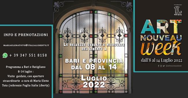 Art Nouveau Week, torna la settimana Liberty a Bari