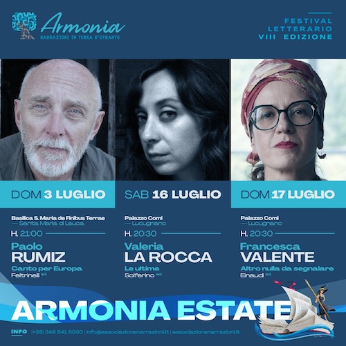 “Armonia Estate”, il 16 e 17 luglio i nuovi appuntamenti a Lucugnano “Armonia Estate”, il 16 e 17 luglio i nuovi appuntamenti a Lucugnano