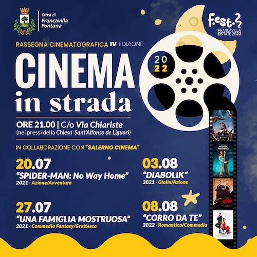 “Cinema in strada”, tornano gli appuntamenti estivi a Francavilla Fontana