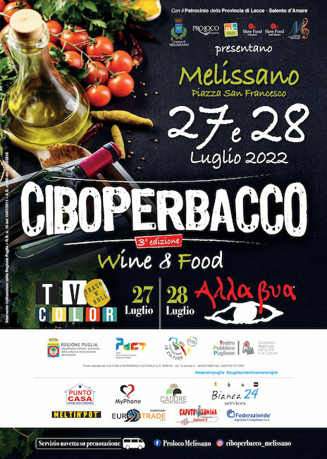 “Ciboperbacco”, torna il percorso enogastronomico a Melissano “Ciboperbacco”, torna il percorso enogastronomico a Melissano