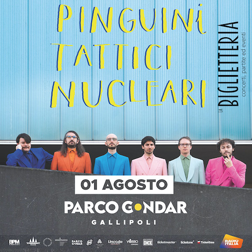 Gallipoli, domani concerto dei Pinguini Tattici Nucleari
