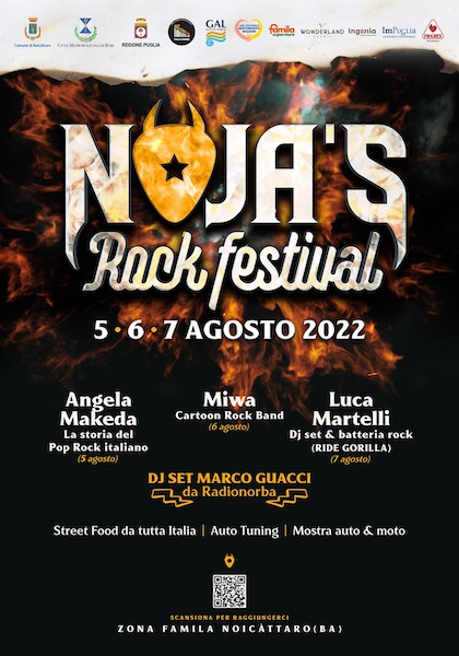 Noja’s Rock Festival a Noicattaro: dal 5 al 7 agosto la 4° edizione