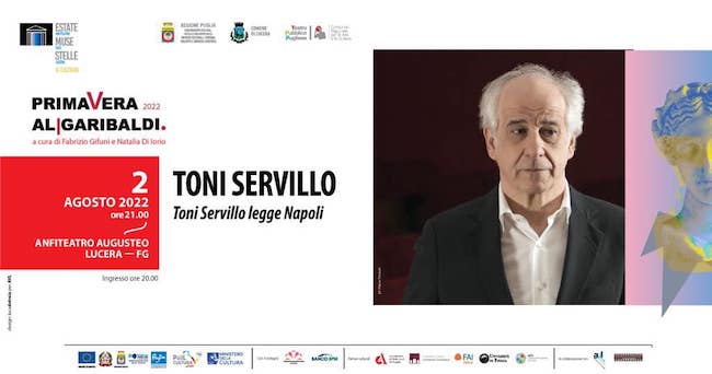 A Lucera domani Toni Servillo legge Napoli