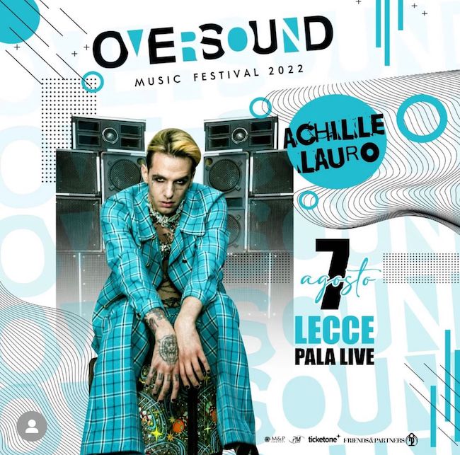 Lecce, Oversound Fest: domani il concerto di Achille Lauro