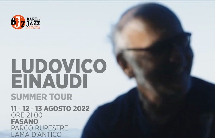 A Fasano Ludovico Einaudi in concerto l’11, il 12 e il 13 agosto 2022