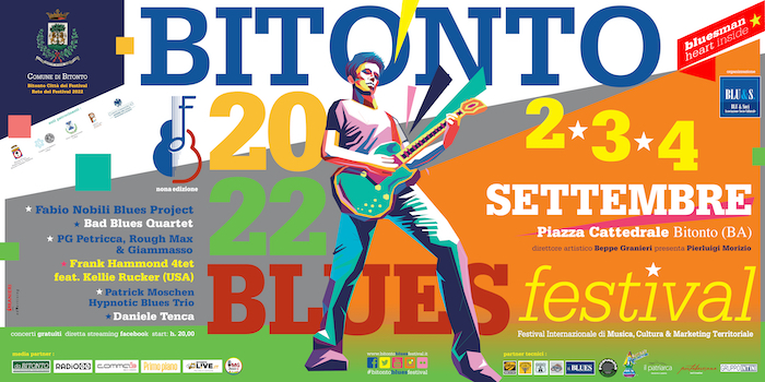 “Bitonto Blues Festival” dal 2 al 4 settembre 2022