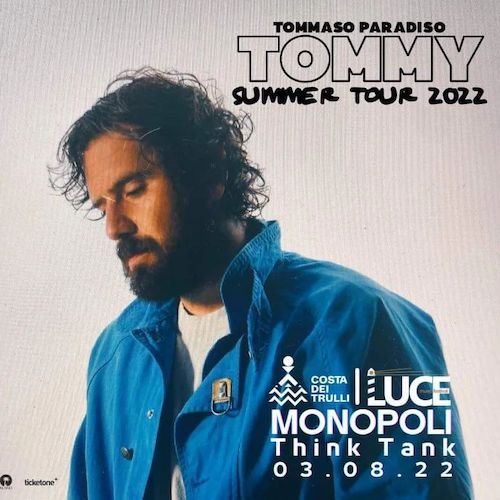 Il Tommy Summer Tour 2022  approda domani a Monopoli
