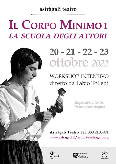 “Il corpo minimo – La scuola degli attori”, dal 20 al 23 ottobre il workshop a Lecce