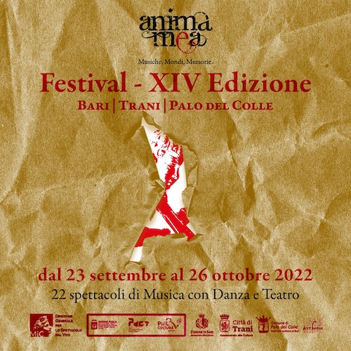 Il Festival “Anima Mea” a Bari, Trani e Palo del Colle
